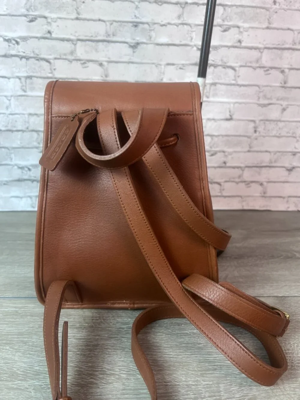Vintage Coach Daypack 9960 British tan Leather Backpack 1995